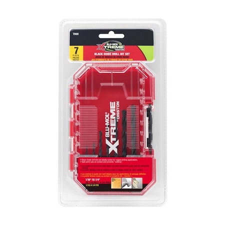 Blu-Mol Xtreme Blu-Mol Xtreme Black Oxide Drill Bit Set 7 pc E0217000